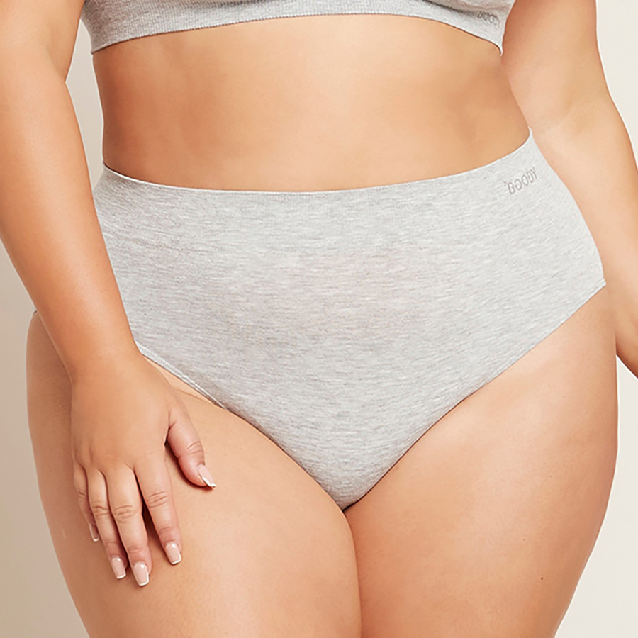 Boody Bamboo Full Briefs - Light Grey Marl