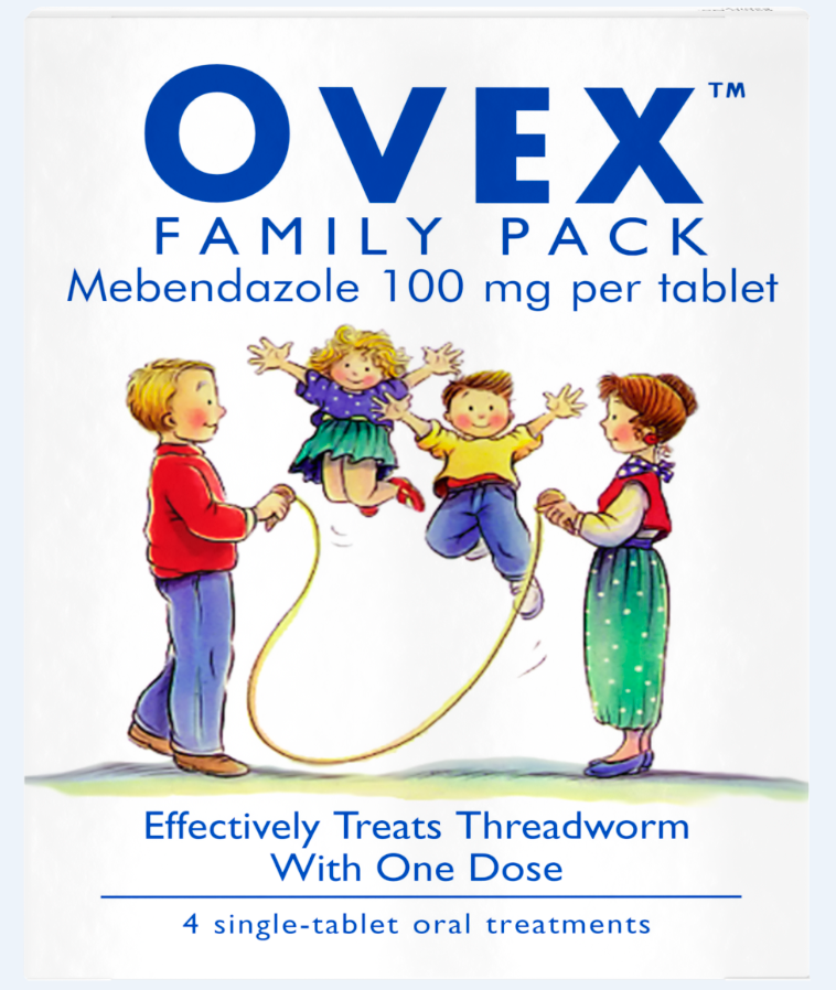 Ovex Family Pack - 4 Threadworm Treatment Tablets